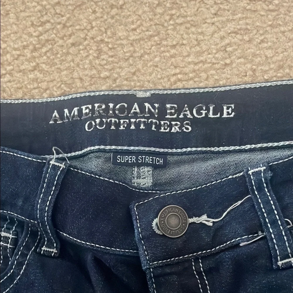 American Eagle Outfitters dark blue high rise shortie size 10 - Picture 2 of 3